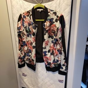 Floral bomber jacket